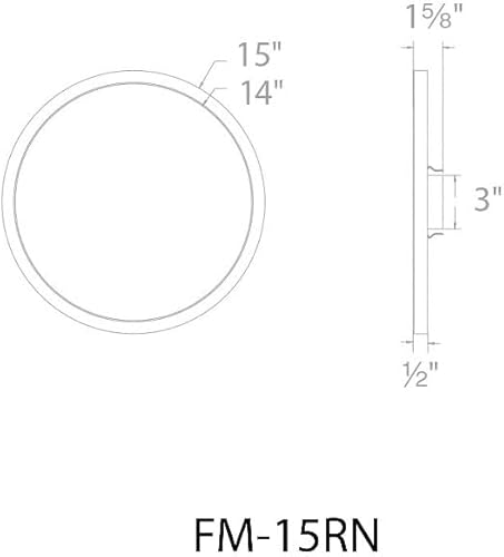 Miniatura 4 de WAC Lighting, Redondo LED Energy Star Montaje empotrado 3500K en negro