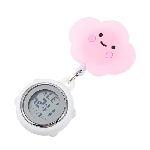 UKCOCO Pocket Watch Montres D' Numériques Multifonctions pour Femmes Clip sur Montre D' Clip sur Montre de Poche Numérique Watch