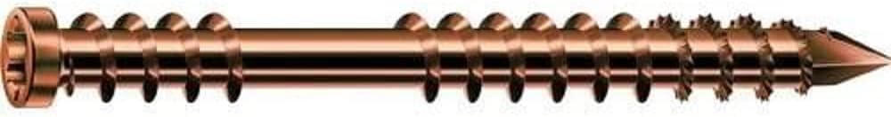 SPAX śruba tarasowa ze stali nierdzewnej A2, 5,0 x 40 mm, 200 sztuk, T-STAR plus, głowica cylindra, gwint mocujący, końcówka CUT, antyczna, 0537900500403