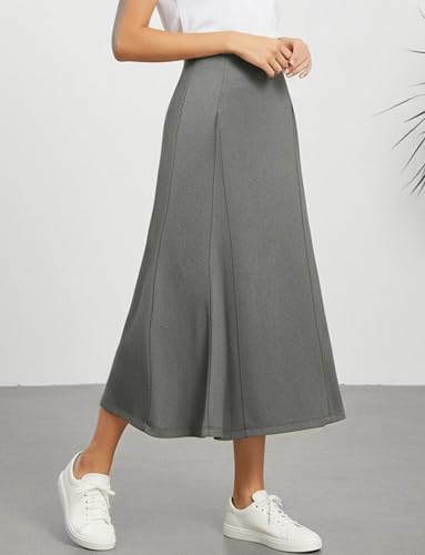Jupe ligne A en tissu fluide et extensible d'une douceur exceptionnelle - 4