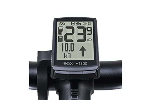 Design e funzionalità Con il suo design piatto, EOX VIEW 1300 senza cavi si inserisce discretamente nell'immagine generale della bicicletta elettrica e garantisce una cabina ordinata. È dotato di una batteria di lunga durata. Questo permette di ruotarlo fuori dal supporto come un normale ciclocomputer.
