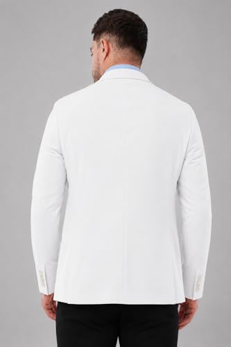 Image of SaintX Men's Premium 4-Way Comfy Stretch Sunscreen Blazer | Light Weight, Designed for Summers | Fully Lined | Comfort able Slim Fit | Wrinkle Resistant, All-Day Casual & Formal Signature Coat (JK11)