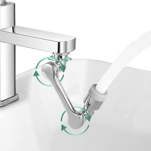 Extension de Robinet rotatif à 1080 °, Mousseur de robinet, 2 Modes Réglable Tête de Robinet Rotative, Aerateur robinet pivotant pour M20 M22 M24, economiseur d eau (Cuivre) Cover