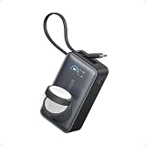 Anker MagGo Power Bank for Apple Watch, Officially Certified 10,000mAh Compact Portable Charger with Built-In USB-C Cable, 35W Max Battery Pack, For iPhone 16/15 Series, iPad, AirPods, and More