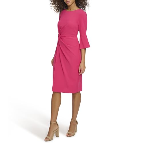 Image of Kensie Women's Belle Sleeve Scuba Crepe Midi Dress