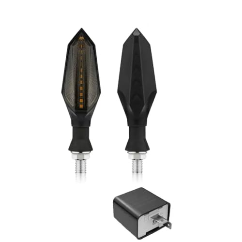 Indicateur clignotant de moto ambre bleu DRL à LED de 12V à flèches