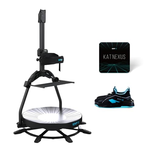 KAT Walk C2 CORE VR Treadmill Bundle with Nexus & Seated Module | 360° Motion for Immersive VR Fitness & Gameplay | Compatible with SteamVR & Meta Quest (via Nexus Adapter) US Size 8.5