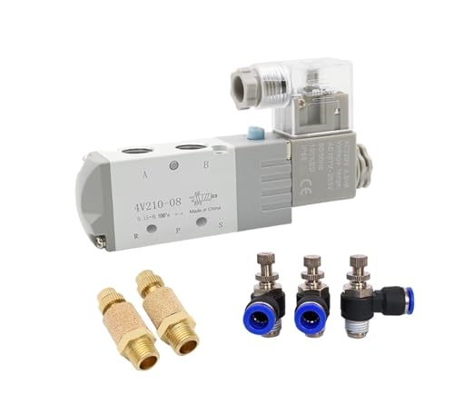 Válvula neumática 4V210-08 de 5 vías para control de cilindros en automatización DC12V 2