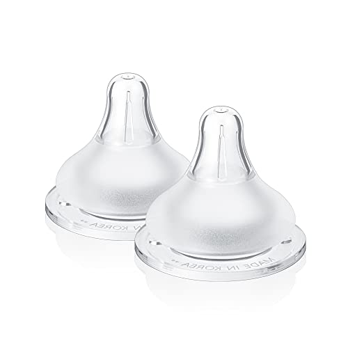 Grosmimi The Easy Baby Bottle Nipple, 2 Counts