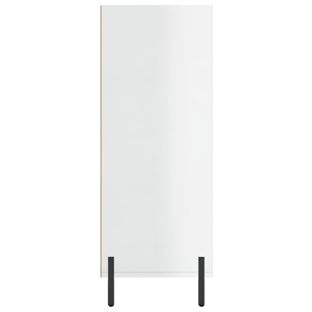 Gecheer Librería, estantería, estantería, librería moderna, librería para salón, librería estantería, librería baja de 3 estantes, estantería de 3 estantes, color blanco brillante, 69,5 x 32,5 x 90