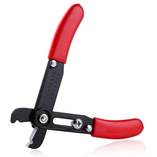 SPEEDWOX Pince à dénuder réglable de 12,7 cm et coupe-fil électrique à ressort pour fils solides et toronnés pour techniciens en activité, électriciens, installateurs