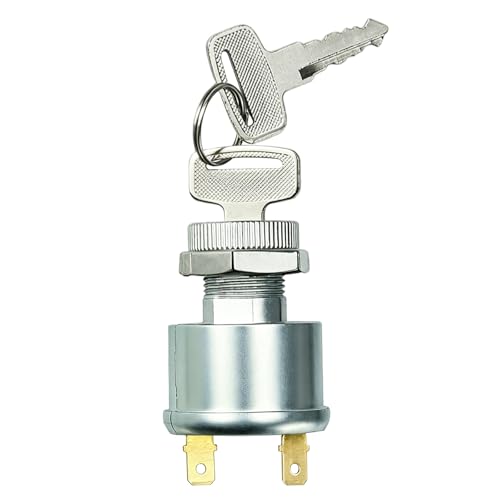 Ignition Switch And Key 2 Terminals Carabiner 17421G1 Fits Ez-Go Electric Golf Cart