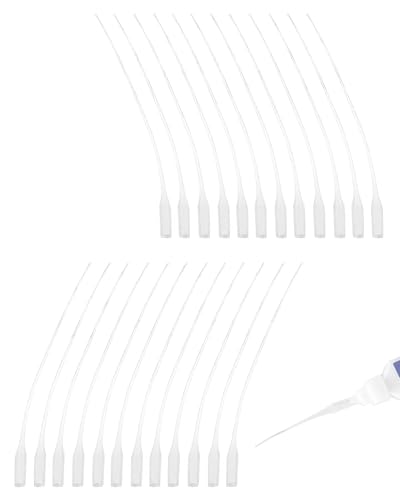 KEMUZ - 300 Puntas para Pegamento Cianocrilato | Gotero de Precisión 0.3mm | Aplicador para Super Glue, Modelismo y Reparaciones | 7.5 cm de Longitud