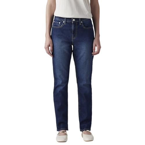 Image of Levi's Women's 724 Dark Indigo Straight Fit High-Rise Jeans