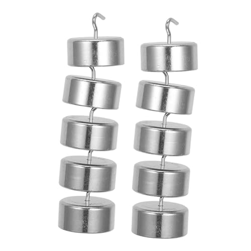 HOLIDYOYO 10pcs Chrome-Plated Metal Calibration Weights with Hangers Precision Mass for Laboratory and Industrial Scale Balance Calibration Use Weighing Instrument Accessory