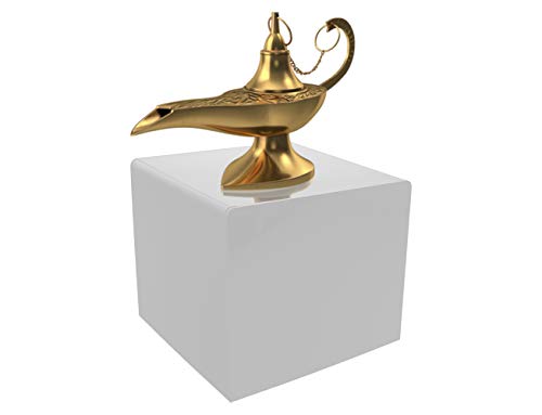 Display Box White 5 Sided Cube 4 Inch Square Platform Art Sculpture Pedestal Acrylic Showcase Stand Expo Event Wedding Reception Open Bottom By Marketing Holders #TOP3