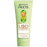 Garnier Fructis Balsamo, Per Capelli Lisci e Lucenti a Lungo, Effetto Anti-Crespo, Trattamento Lisciante alla Cheratina Vegetale e Olio di Argan, Lisci Cheratina, 200 ml