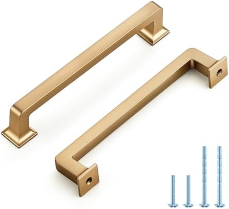 HOME EDIT 10 Pack 5 Inch Champagne Bronze Cabinet Handles Solid Z...