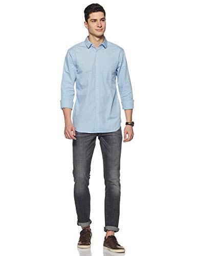 Image of Amazon Brand - Symbol Men's Cotton Shirt | Casual | Plain | Full Sleeve | Summer - Regular Fit (Available in Plus Sizes)