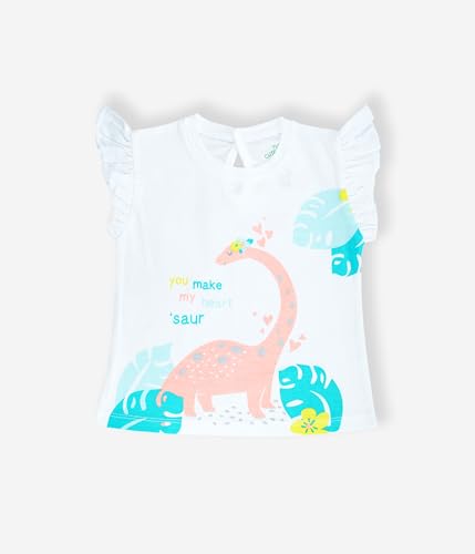 Image of YUV Infant Baby Girl's 100% Cotton Printed Multicolor Regular Fir T-Shirts (Pack of 3) - 0 to 24 Months
