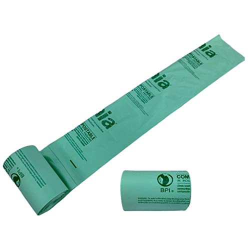 image for Baia Compostable Tall Trash Bags, BPI ASTM D6400 Certified, 13 Gallon 