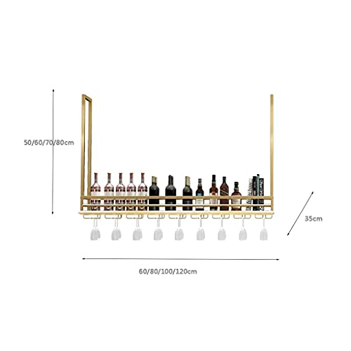 Porte-verre à vin à l'envers support rangement bouteille suspendu bar - 6