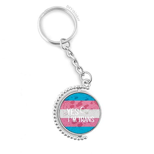 Llavero Trans LGBT soporte giratorio anillo Pilgrim identidad trans