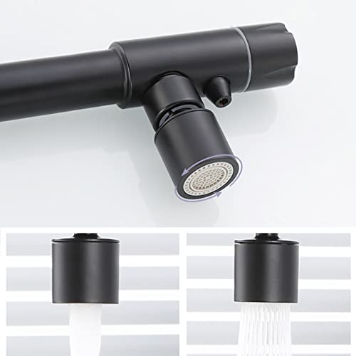 Robinet de cuisine flexible 3 voies pliable noir pour filtre a eau B