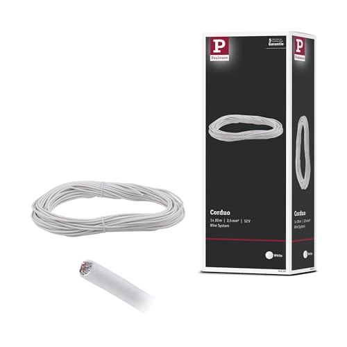 Paulmann 94591 Corduo Corde de tension isolée 2,5 mm² Blanc 20 m