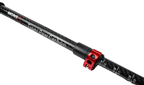 Mons Peak IX Tiger Paw Carbon Trekking Poles, Black, Adjustable Height