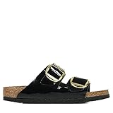 Anatomisches Fußbett Birkenstock Damen Arizona Big Buckle Sandale, Schwarz, 39 EU