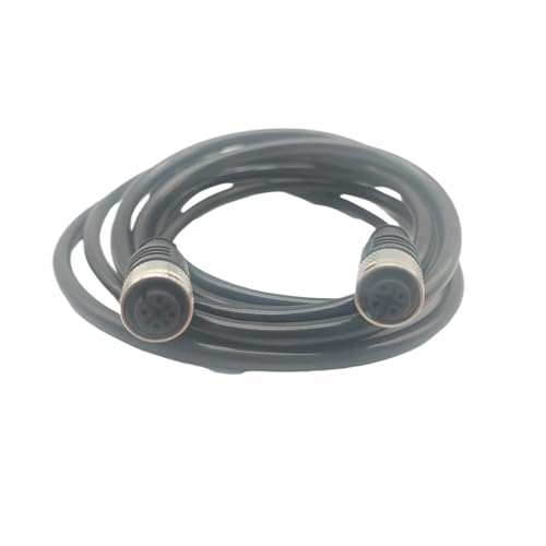 Connecteur femelle femelle M12 5 broches avec câble noir de 7m droit