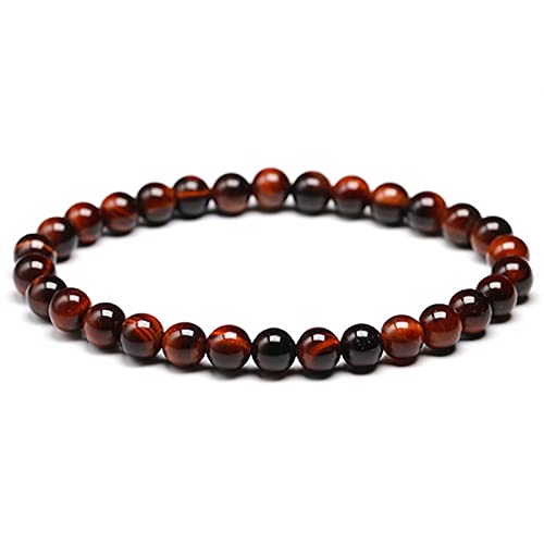Bracelet oeil de tigre rouge en perles de pierre naturelle pour retrouver votre équilibre