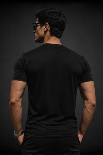 Image of Men's Active Wear T-Shirt | 100% Polyester | Regular Fit | Round Neck | Half Sleeve | Solid Sports & Gym T-Shirt for Running, Workout, Casual