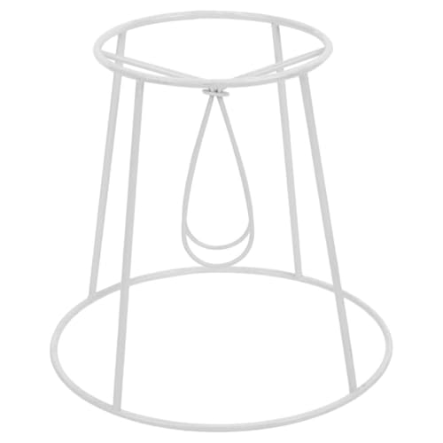 Healifty Paralume in Ferro Bianco E14 per Lampade da Tavolo e Lampadari, Struttura Leggera e Facile da Installare per Progetti Fai-da-te e Decorazione Casa