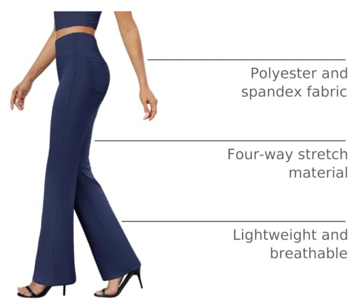 Image of DLOODA Womens Bootcut Dress Pants Business Casual Work Pants with Pockets