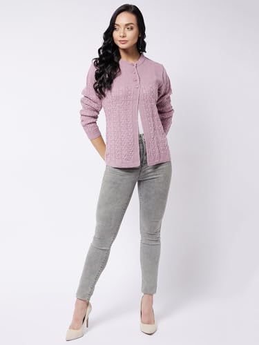 Image of Modeve Self Design Round Neck Casual Women Sweater||Winterwear||