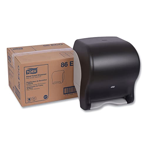 Dispensador de papel Tork electrónico manos libres color humo en tamaño compacto