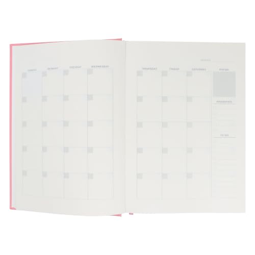 Amazon Basics Daily Planner with Monthly Tabs, A5 Size, Hardcover, Baby Pink - image 6