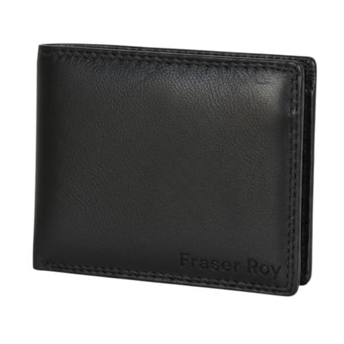 STARHIDE Portefeuille personnalisé avec blocage RFID pour homme – Cuir véritable vieilli – Cadeau personnalisé pour papa, petit ami ou mari, Noir Style 3., Long, Rétro