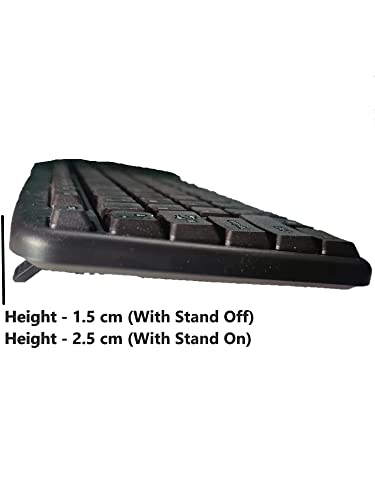 Image of Anjo USB Keyboard Wired with 104 UV Coated Anti Noise Keys, Rupee Key, Spill Proof