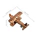 Veemoon Wood Airplane Model, Wooden Vintage Airplane Small Toy Wood Plane Model Biplane Ornament for Kids Room Home Tabletop Nursery Decor