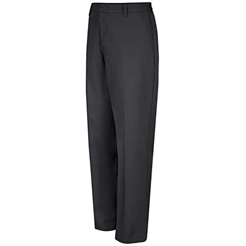 Red Kap Men’s Elastic Insert Work Pant, Black, 40W x 30L