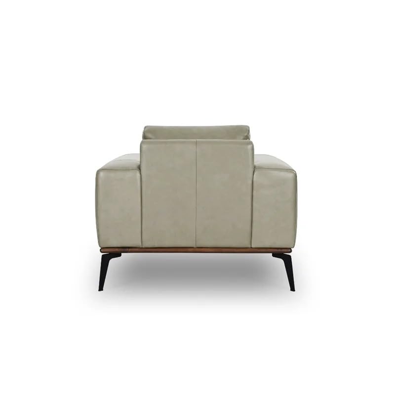 Image of LEGACY OF COMFORT Conley Leather Armchair Lounger Armchair Sofa One Seater Sofa for Living Room Offices Hotels (Ash Green, One Seater)