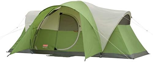 Coleman Montana 8-Person Family Tent with Rainfly, Weatherproof Family Tent Sets Up in 15 Mins, Fits Multiple Airbeds