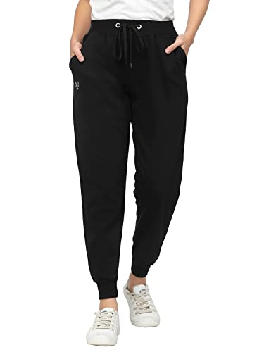 Image of UZARUS Women's Cotton Regular Fit Joggers Track Pants with 3 Pockets