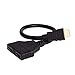 Produktbild Topker 1080P HD Splitter Mann zum weiblichen Kabel-Adapter HD-Adapter, HD-Stecker auf 1 Eingang 2 Ausgang 3D-Video Converter Schwarz 30CM