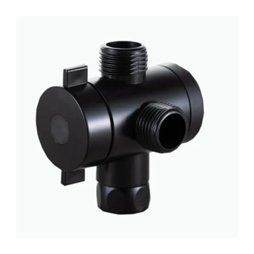 Accessoires de douche avec vanne de dérivation réglable G1/2 noir - 2