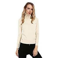 Amazon.co.jp: 女性 30% ウールタートルネック暖かいセーター