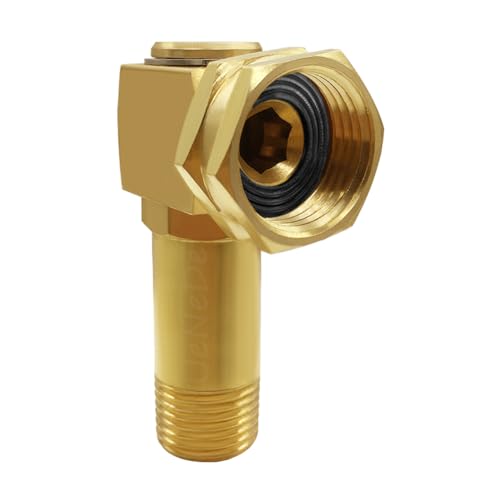 Uenede Garden Hose Reel Parts Brass Swivel Elbow Connector Hose Reel Replacement Part Adapter Fittings